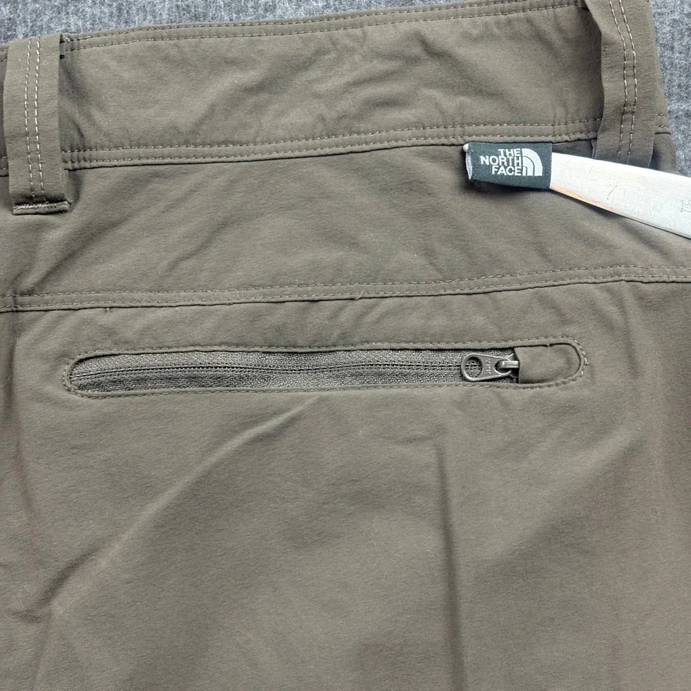 North Face‎ Convertible Pants Men 32 Olive Green Zip Off Hiking Outdoor READ